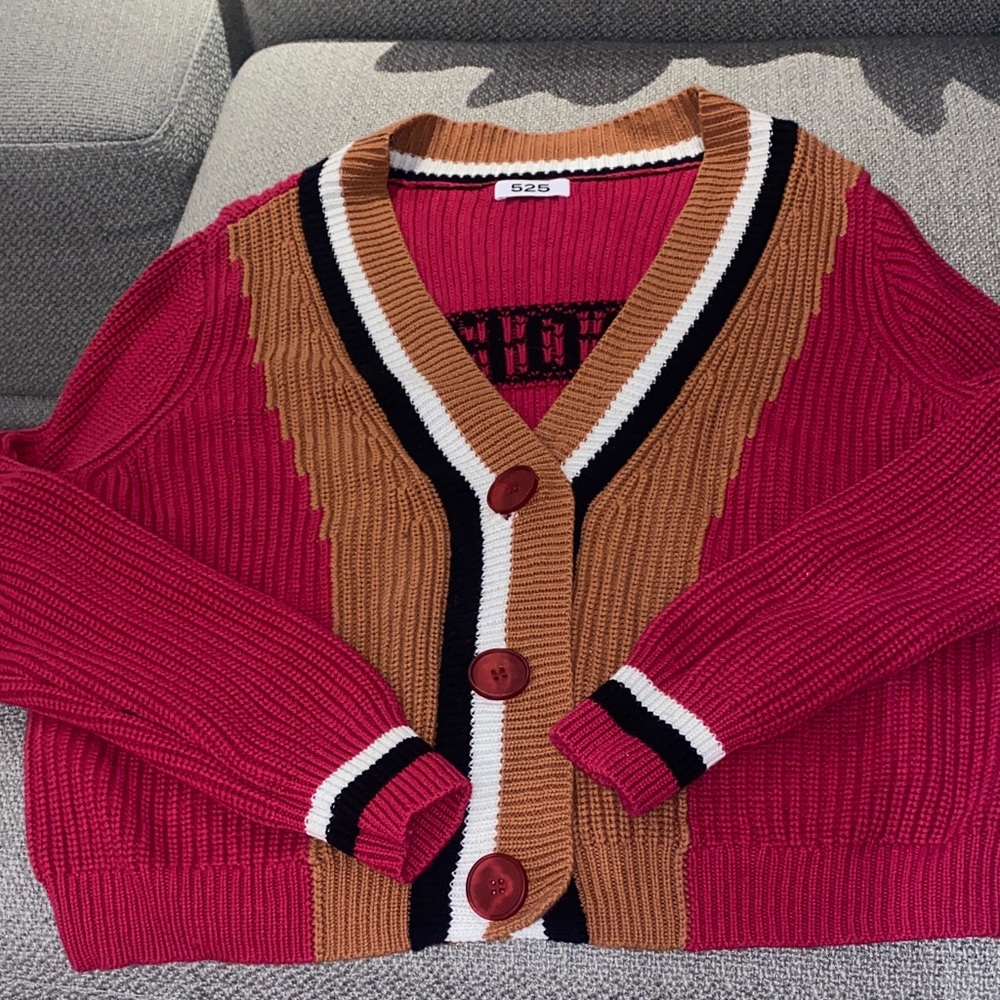 525 branded Brooklyn knitted pink cardigan size medium new no tags